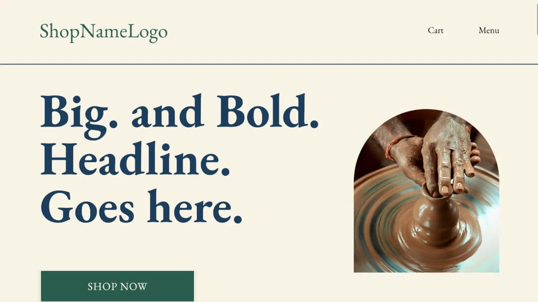 Artisan home decor shop website design preview