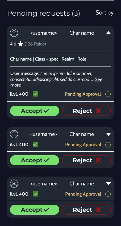 GoRaiding raid requests management