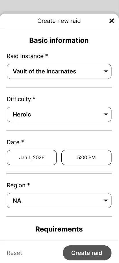 GoRaiding raid user profile